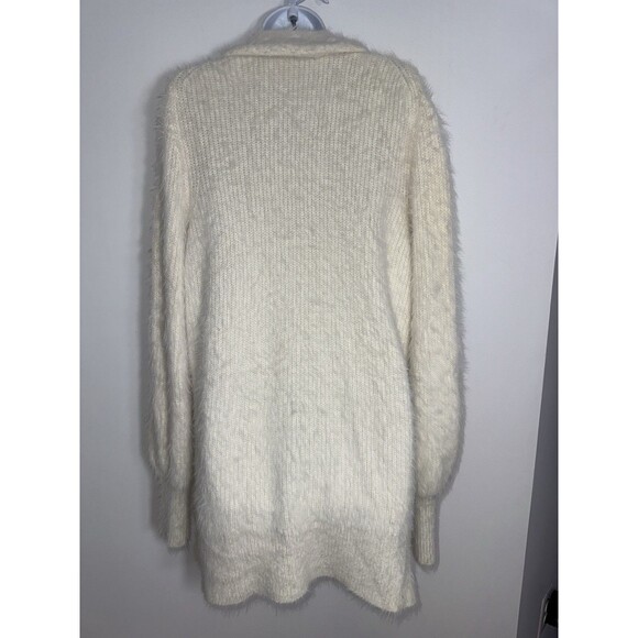 Knitted & Knotted Anthropologie Fuzzy Knit Sweater Cardigan Pockets Women Medium - Picture 5 of 12